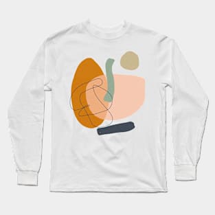 abstractart ,geometricalprint ,printablewallart Geometrical,abstract,minimal,modern,pastel, Long Sleeve T-Shirt